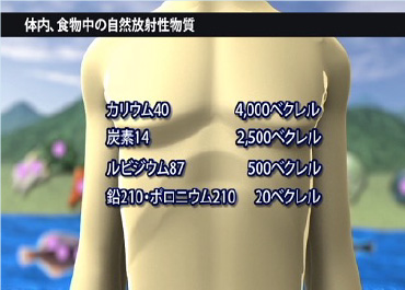 体内、食物中の自然放射性物質